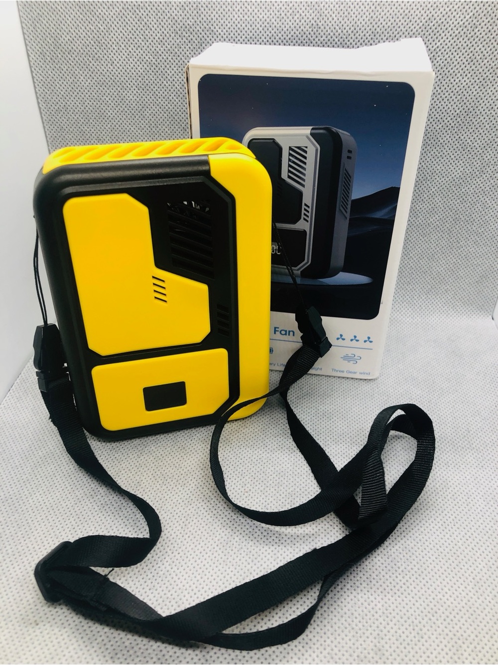 Portable Yellow & Black Personal Fan - Compact Travel Fan